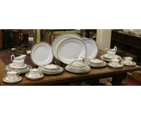 A combined part tea and dinner service consisting of Spode, Aynsley,Tuscan and Burslem examples, approximately sixty pieces.