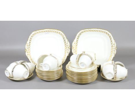 A Davenport part tea and coffee service with gilt decoration (approximately forty pieces).