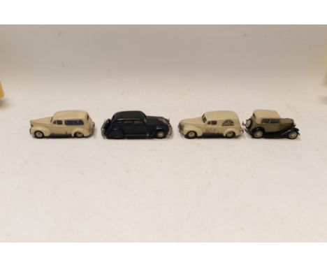 Diecast Brooklin Models 1940 Ford Sedan Delivery Lamberts, Model Auto, Ford Model A, 1934 Chrysler Air Flow – all boxed (4)