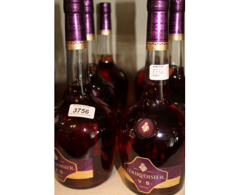 Six 1lt bottles Courvoisier V.S. Cognac (6)