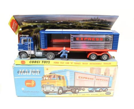 Corgi Major Ford Tilt Cab 'H' Series with detachable Trailer no. 1137, Car Transporter with Ford Tilt Cab 'H' Series Tractor 