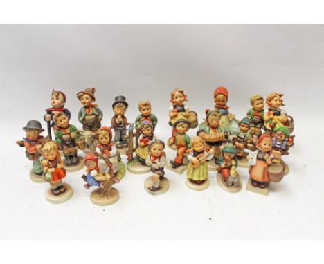 Collection of twenty-one Hummel figures – including Good Friends, Village Boy, School Girl, Mother’s Darling, To The Market, 
