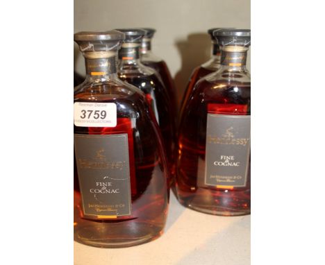 Five 70cl bottles Hennessy cognac (5)