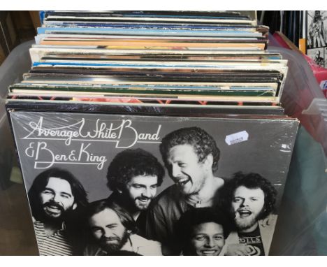 A collection of soul LPs and 12 inch singles by various artists including Geno Washington, Michael Jackson, Chic and others.