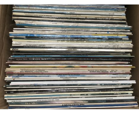 Two boxes of LPs by various artists including The Kinks, Kate Bush, Bob Dylan The Doors and many more.