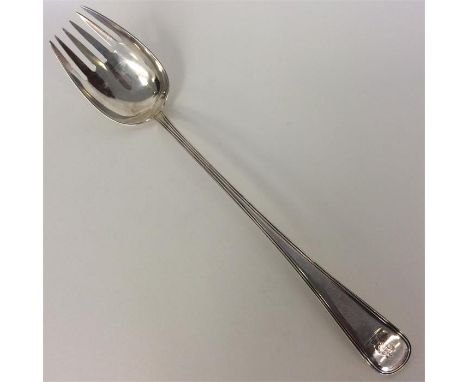 A Georgian silver OE pattern potato fork. London. By WE&WF. Approx 110 grams. Est. £100 - £150.