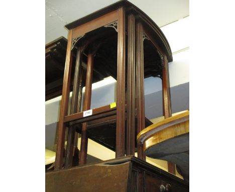 Nest of three mahogany occasional tables and a mahogany standard lamp