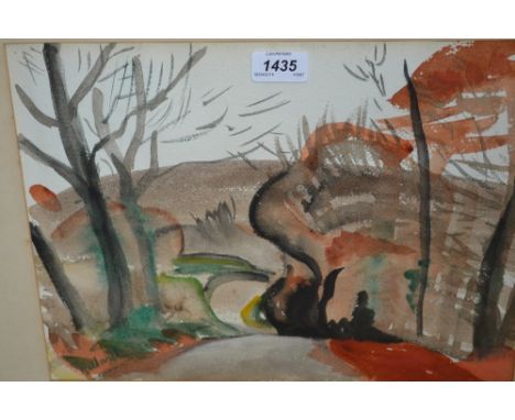 Watercolour, landscape, signed Regie Gillard, together with a watercolour of Polpero Harbour, signed K. Lawrie