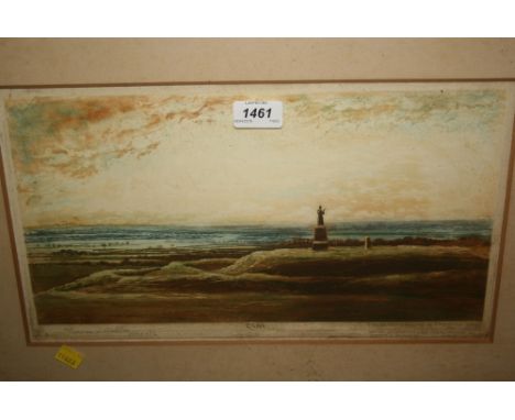Signed, hand coloured print entitled ' Cara ' by Francis Walker