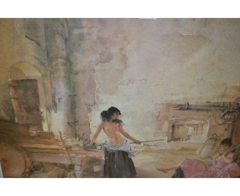 Sir William Russell Flint, Limited Edition colour print, ' Burgundian Granary '