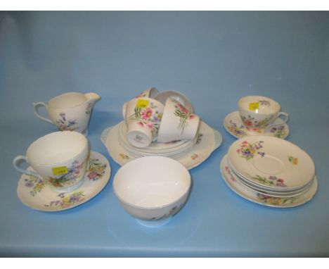 Shelley Wild Flowers pattern part tea service