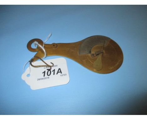 Halls Patent gilt metal hanging letter scales by Parnell, London