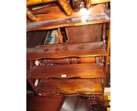 Reproduction mahogany four shelf wall bracket