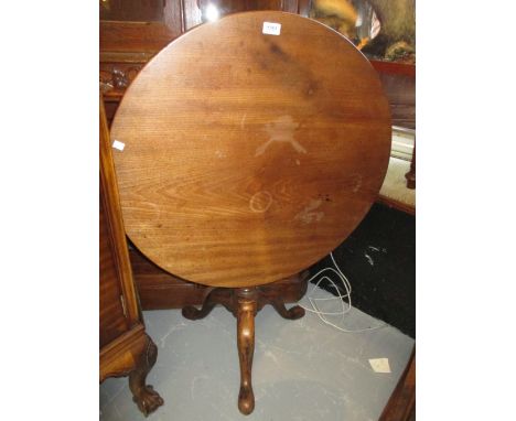 George III circular mahogany bird cage tripod table