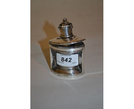 Birmingham silver table lighter in the form of a ships lantern