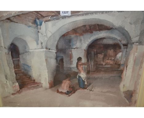 Sir William Russell Flint, signed colour print, ' Unseen Target '