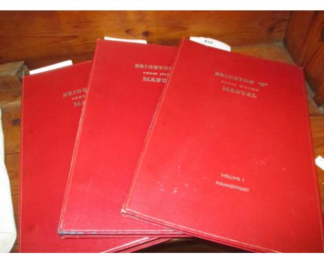Brighton ' B ' Power Station manual published by Central Electricity Authority 1957, a working copy in red plastic folders in