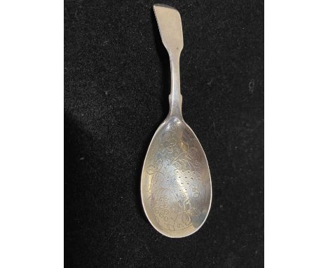 A hallmarked for London 1815 silver caddy spoon, maker John Henry &amp; Charles Lias, 10g 