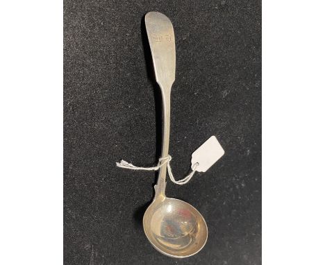 A hallmarked for Edinburgh 1805 silver toddy ladle with monogram to handle, maker TA&amp;F? 32g 