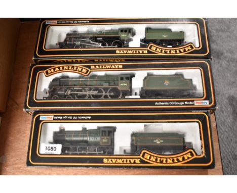 Three Mainline 00 gauge Loco &amp; Tenders, 37-053 4-6-0 Class 4 75001, 37-057 4-6-0 Royal Scot 46100 and 37-077 0-6-0 BR 321