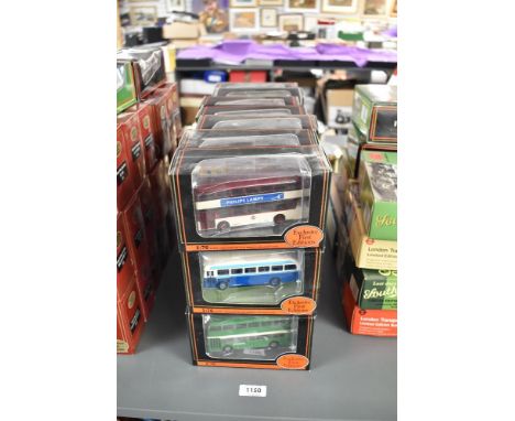 Twenty One 1:76 scale EFE Die-casts, all Buses, Single &amp; Double Deckers, all boxed, box length 17cm