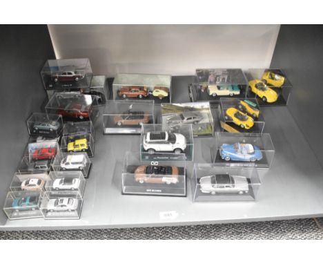 Twenty Four mixed scale Die-casts including Solido, Fabbri, Hongwell and similar, Sports Cars, Cars &amp; Caravan, 007, Soft 