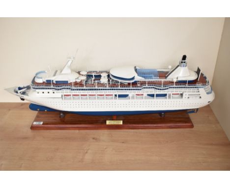 A wooden kit built scale model, Vision of the Seas Cruise Ship, on fitted stand, length 76cm
CONDITION REPORT
No major faults