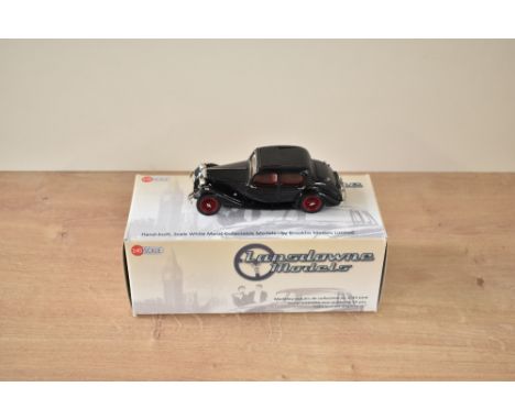 A Lansdowne Models (Brooklin Models) 1:43 scale white metal model, LDM 74a 1937 Riley 12/4 Continental Touring Sedan, Black, 