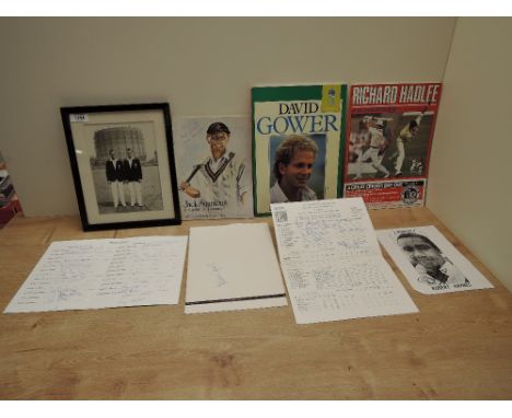 A collection of sporting memorabilia comprising framed and glazed photograph of Alec and Eric Bedster, identical twins playin