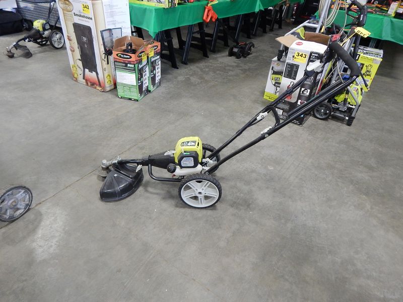 RYOBI MODEL T430 4CYCLE GAS POWERED WHEELED TRIMMER