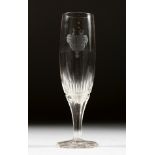 A GOOD WINE FLUTE crested.
