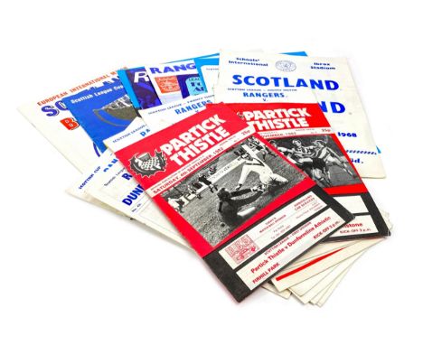 LOT OF RANGERS F.C. PROGRAMMES DATING FROM 1966 ONWARDS, including vs. Partick Thistle 1st January 1966, vs. Airdrieonians 5t