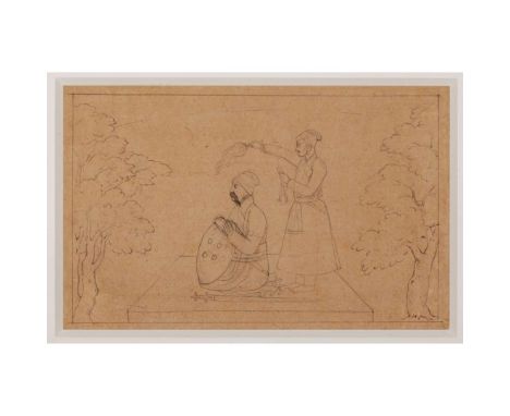  AN ILLUSTRATION FROM A BHAGAVATA PURANA SERIES ATTRIBUTED TO MANAKU OF GULER INDIA, PUNJAB HILLS, GULER, CIRCA 1740 ink on p