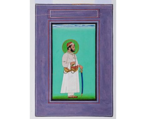  A PORTRAIT OF MAHARANA SARUP SINGH OF MEWAR (R. 1842-61) ATTRIBUTED TO THE ARTIST 'TARA' INDIA, RAJASTHAN, MEWAR, MID-19TH C
