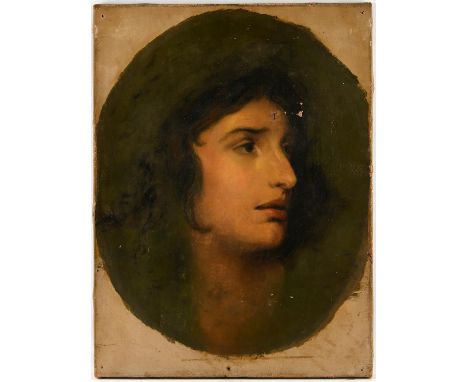 After William Hamilton, a mid-19th Century English School portrait of the actress Sarah Siddons, oil on canvas, 41 x 30.5cm, 