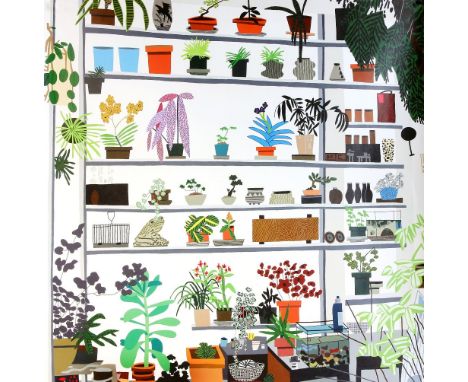 Jonas Wood (American, b.1977). 'Large Shelf Still Life', printed in colors, 2017, from the edition of unknown size, published