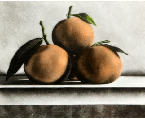 Sharon Aivaliotis (b1951), 'Oranges' limited edition mezzotint 9/75, signed and dated 1998 in pencil .    