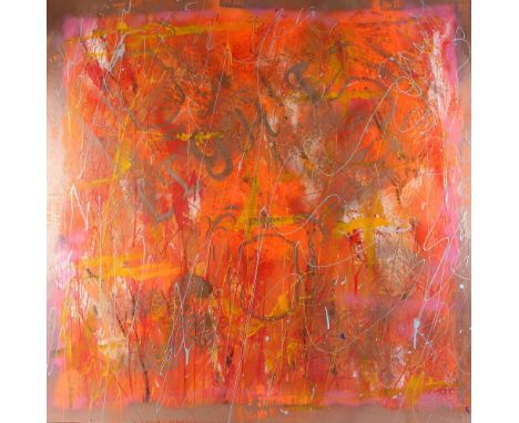 Helen Lack (British, b.1966). 'Light' mixed media, 100cm x 120cm  .    
