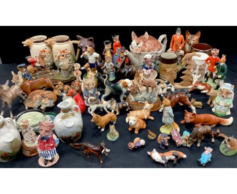 A quantity of model foxes including Beswick, Border Fine Arts, Royal Worcester; others 