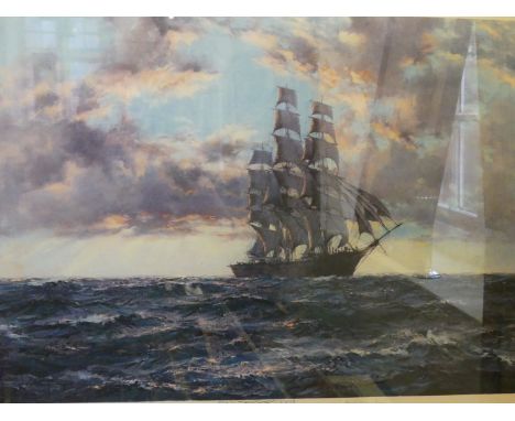 Montague Dawson (1890-1973) - 'The Tall Ships - Clipper Kaisow', pencil signed colour print, bears Fine Art Guild stamp to ma