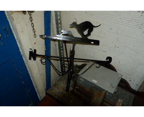 A good quality black painted cast iron weather vane.