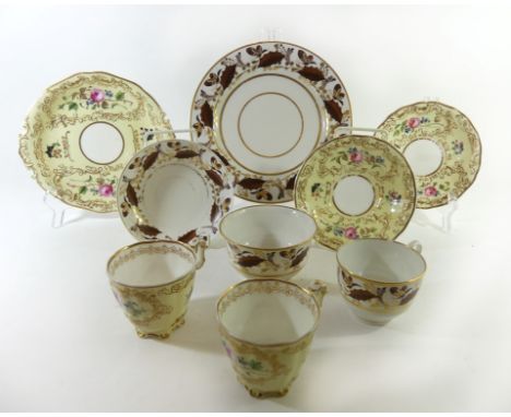 A collection of English porcelainTo include Barr Flight & Barr cup, saucer, plate and further cup together with Copeland and 