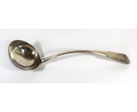 A George IV silver ladleOf typical form, the ladle with monogrammed handle, Mitchell & Russell, Glasgow, 1821, weight approx.