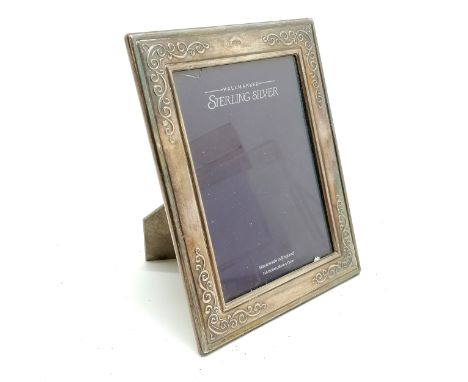 Sterling silver fronted photograph frame - 17cm x 22cm (glass a/f) - SOLD ON BEHALF OF THE NEW BREAST CANCER UNIT APPEAL YEOV