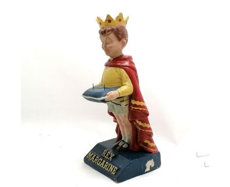 Rex Margarine original advertising figure with J Bibby &amp; Sons label inside and original paint decoration - 46cm high ~ he