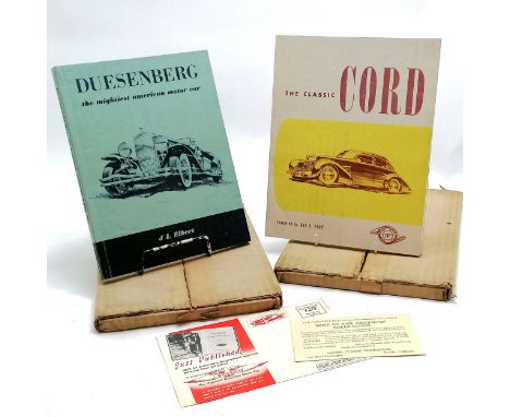 2 x American car books (in original packaging!) - 1951 Duesenberg by J L Elbert &amp; 1952 The Classic Cord by Dan R Post (ha