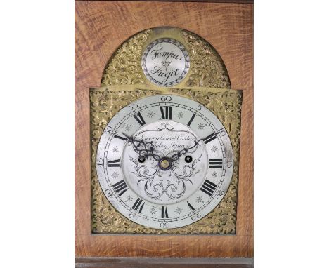 Dwerrihouse & Carter Berkley Square:  An early 19th century bracket clock movement, the 7.25" silvered dial leafy scroll engr