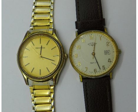 Two gentleman's quartz wristwatches, Rotary and Sekonda