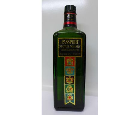 One bottle of Passport Scotch whisky, 26 2/3 fl oz