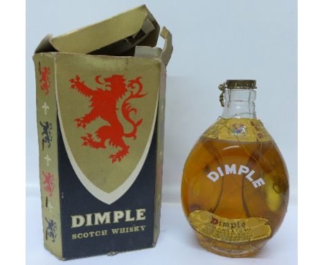 One bottle of Dimple Scotch whisky, boxed